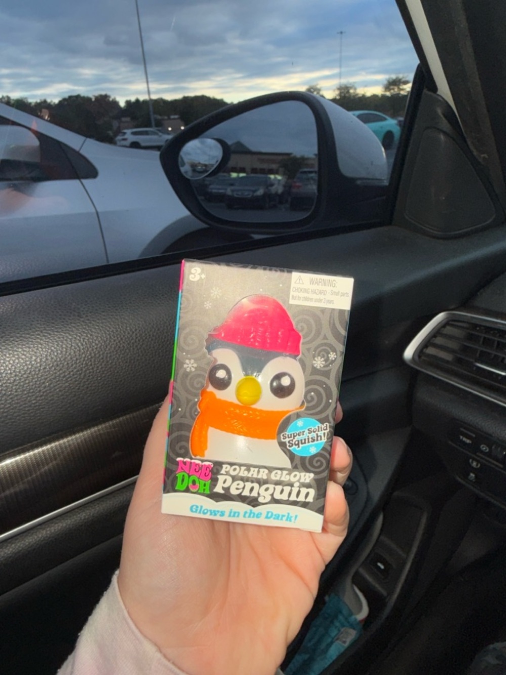 NeeDoh Blue Polar Glow Penguin Christmas Squishy